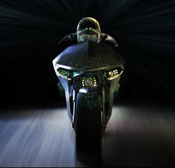 环保与速度并存 酷炫混合动力摩托车